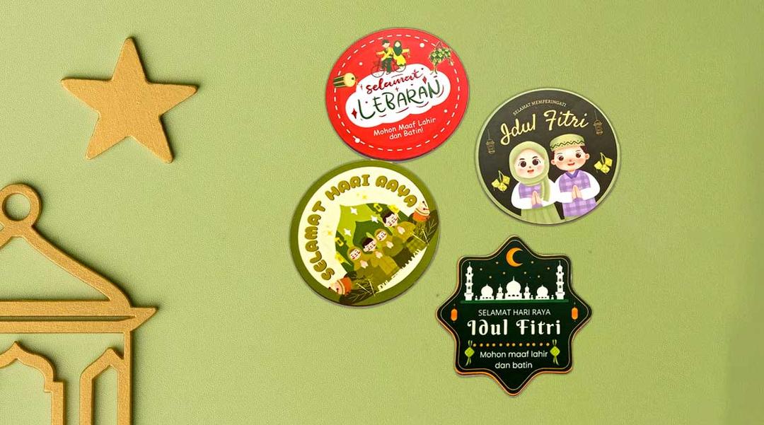 Ide desain stiker idul fitri unik