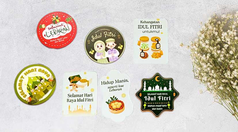 Template stiker lebaran