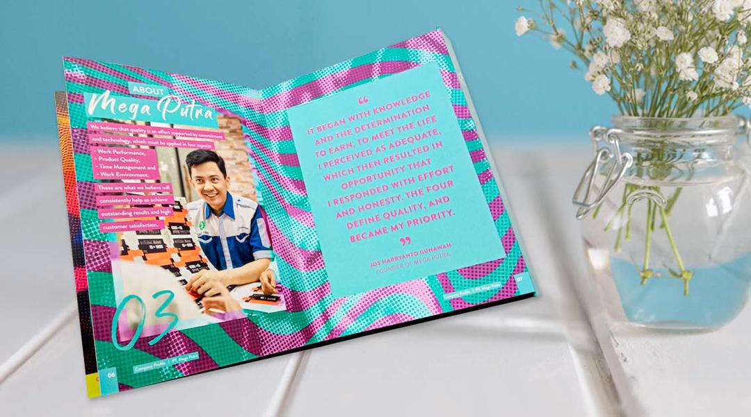Ilustrasi Cetak Booklet di Bintang Sempurna