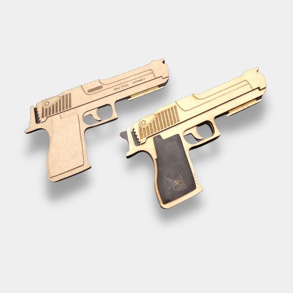 3D MDF Toys - Pistol Karet di Bintang Sempurna